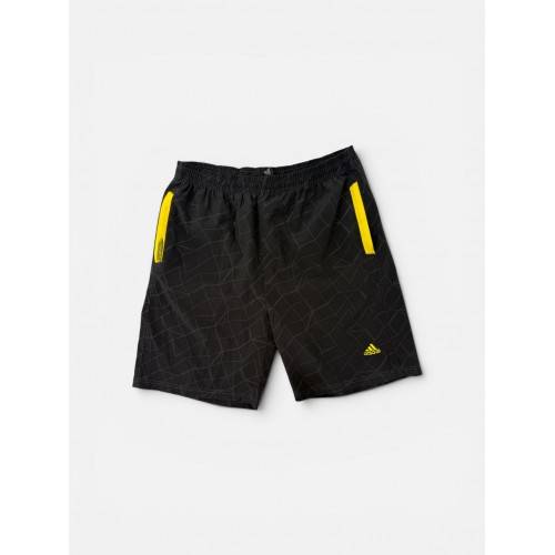 Adidas Performance Training Shorts Μαύρο με Κίτρινες Λεπτομέρειες